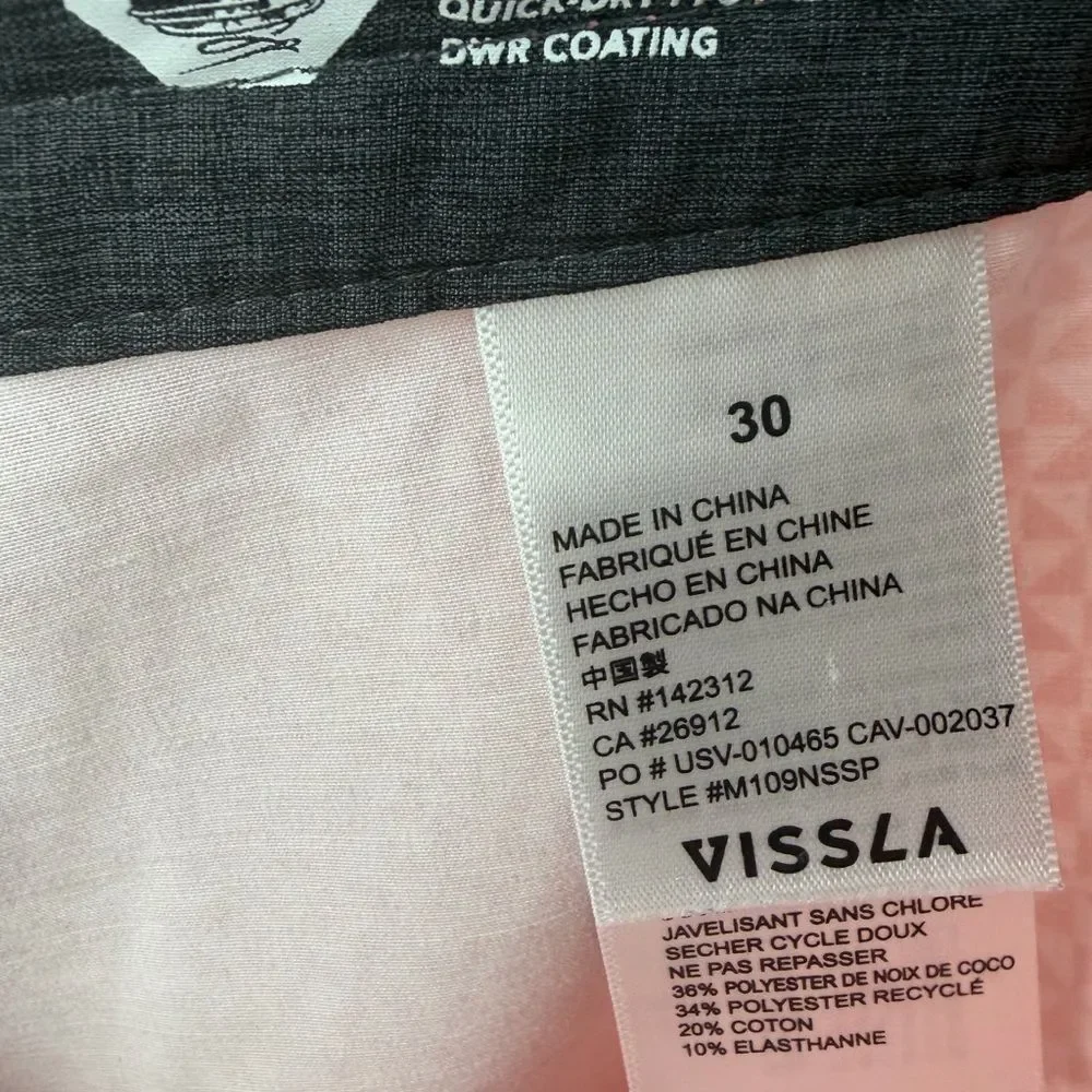 Vissla solid sets 17.5 ecolastic unlined board short pink mens 30 swim vacation
